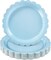 30pc Light Blue Scalloped Paper Plates - 9" Large Blue Party Plates - Cute Waterproof & Oil-Proof Disposable Plates for 2026 Graduation, Boy Baby Shower, Kindergarten Ceremony & Birthday Decor